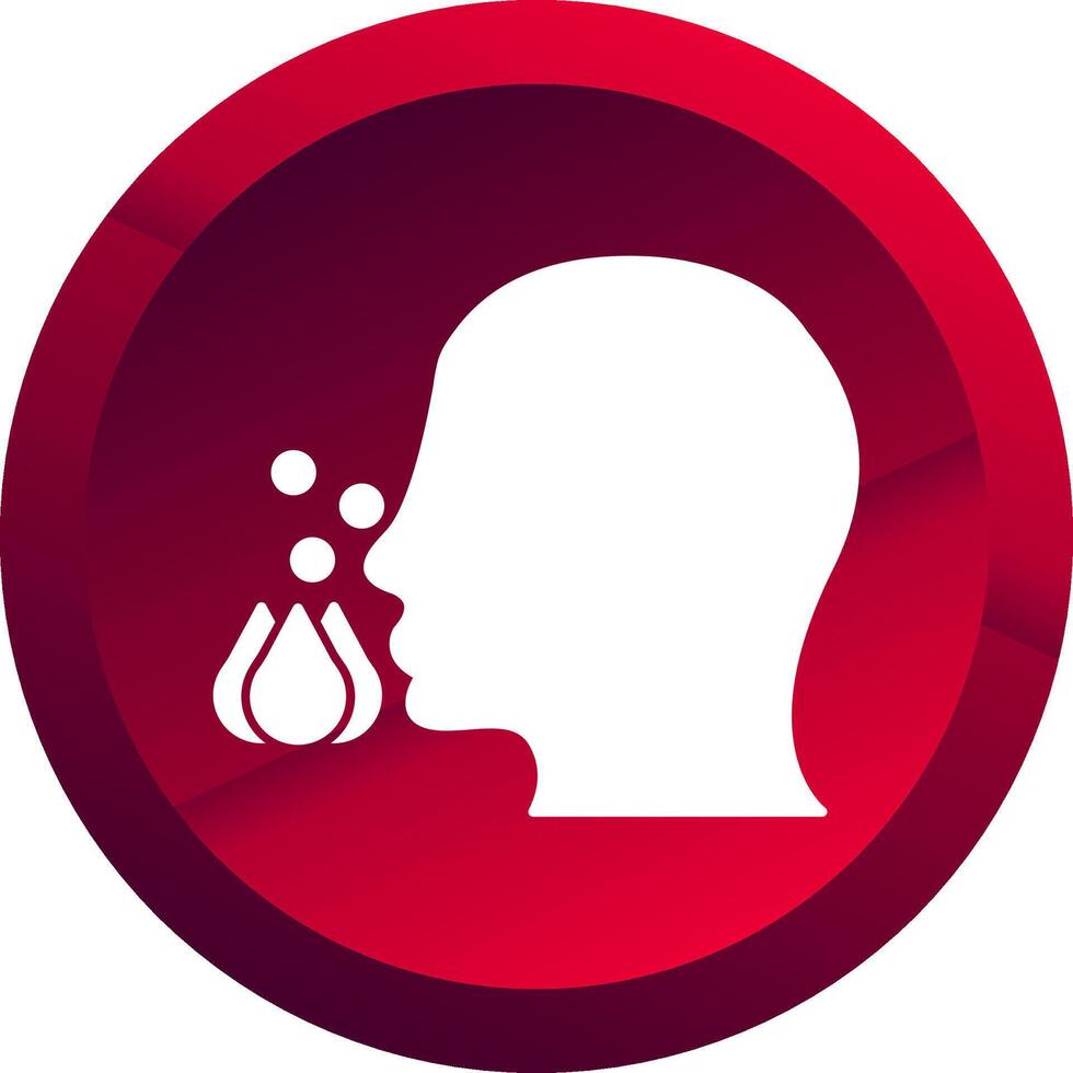 Pollen Allergy Glyph Button Icon vector