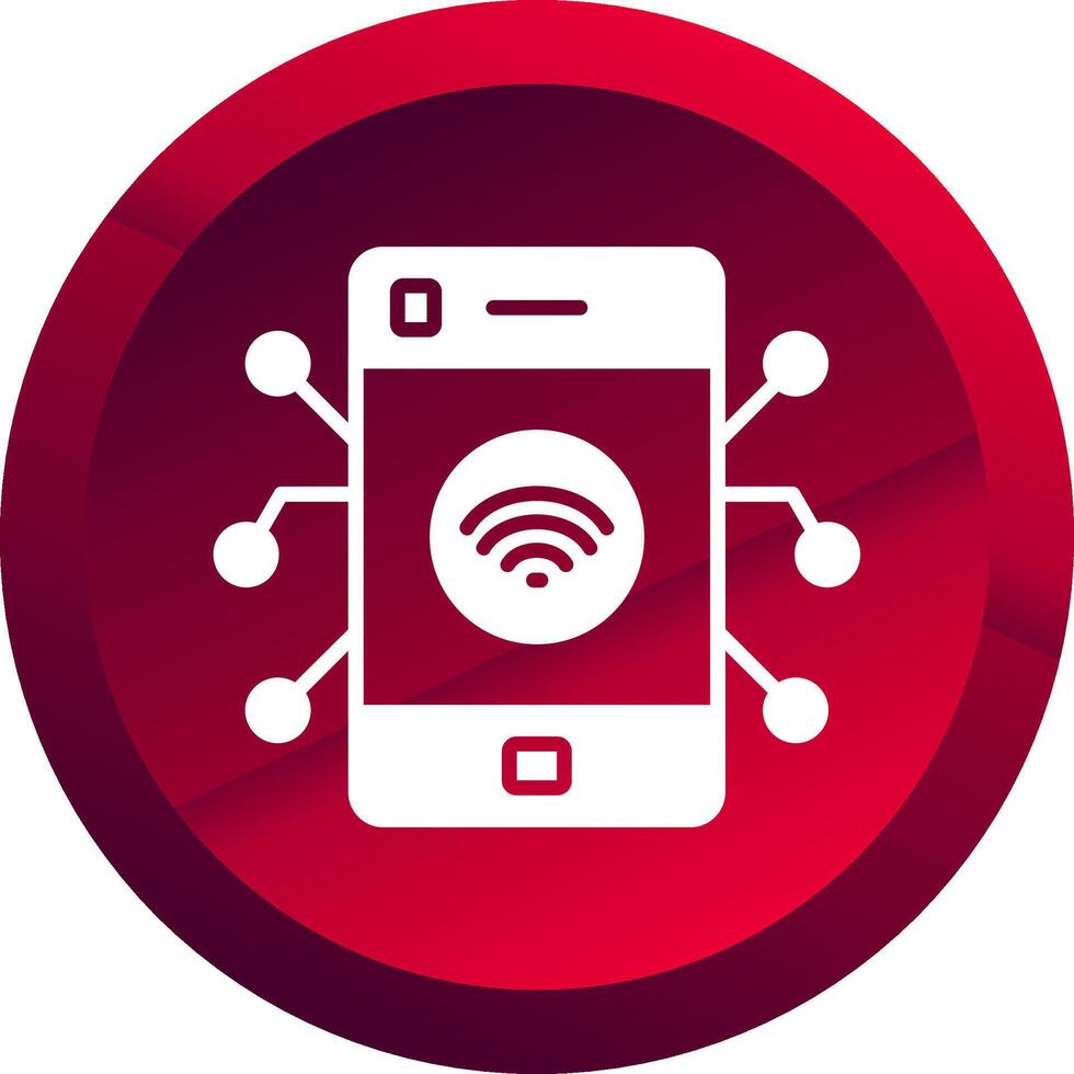 Iot Glyph Button Icon vector