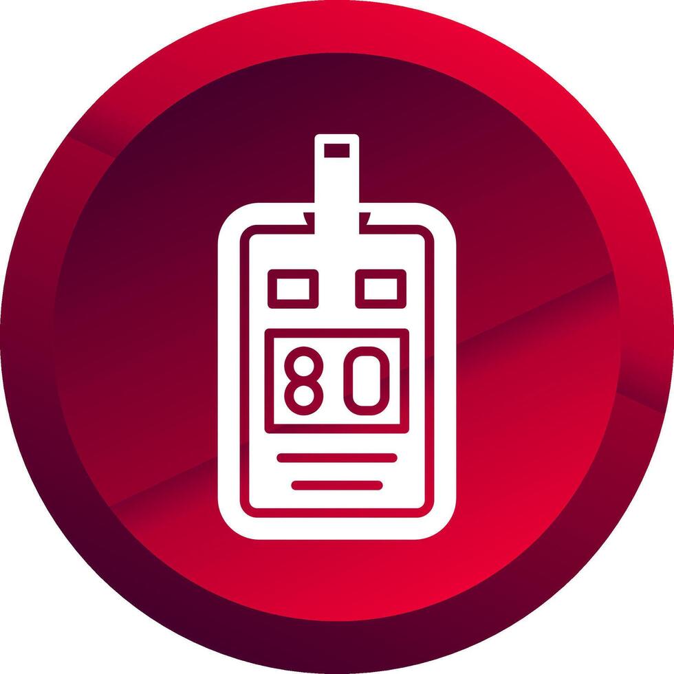 Glucose Meter Glyph Button Icon vector