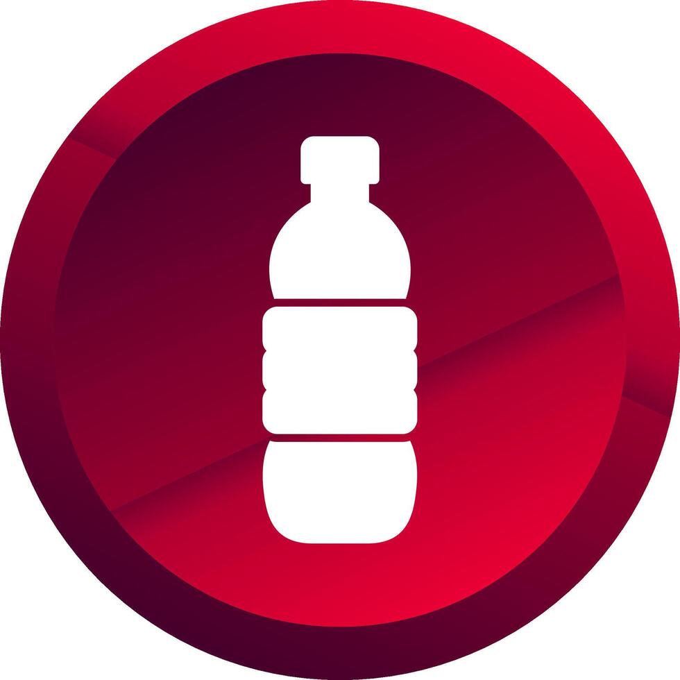 Water Bottle Glyph Button Icon vector