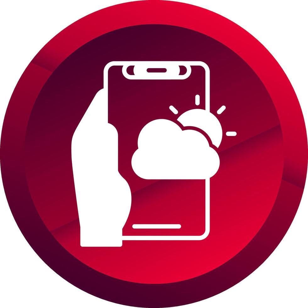 Weather Forecast Glyph Button Icon vector