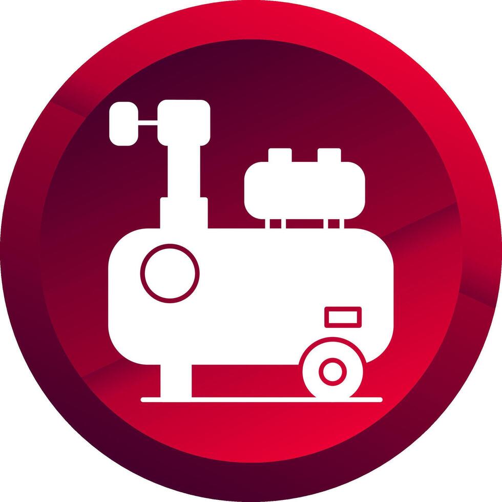Air Compressor Glyph Button Icon vector
