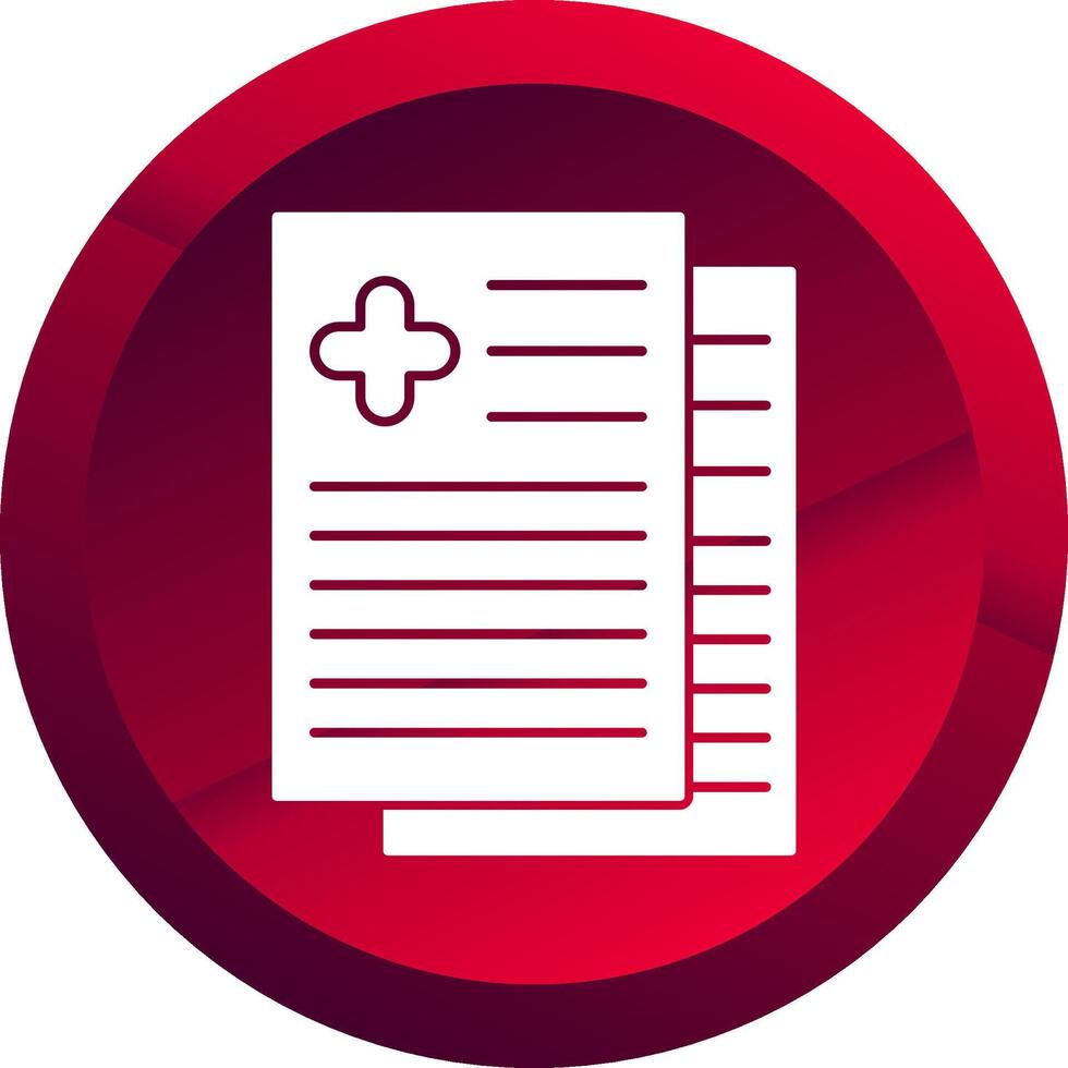 Report Glyph Button Icon vector