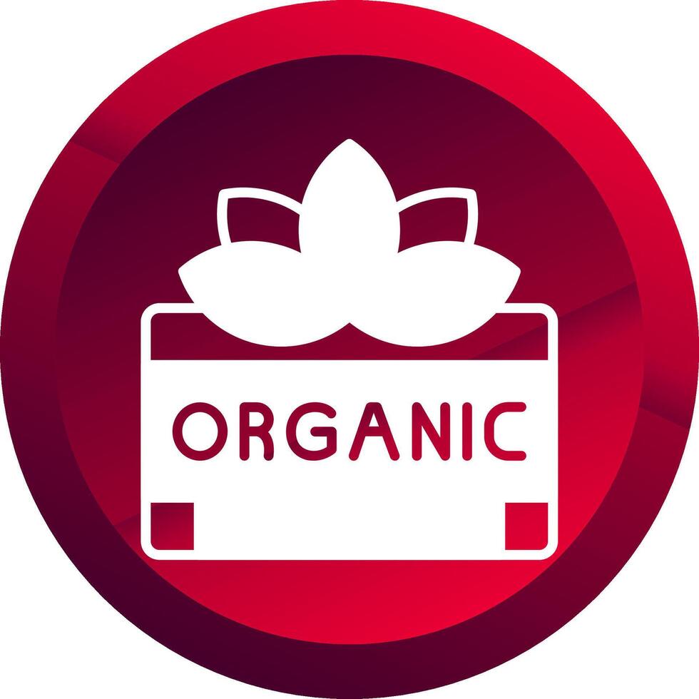 Organic Glyph Button Icon vector