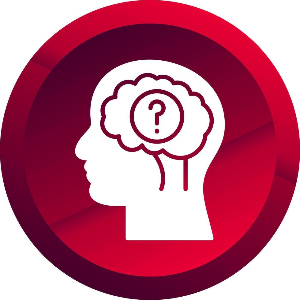 Alzheimer Glyph Button Icon vector