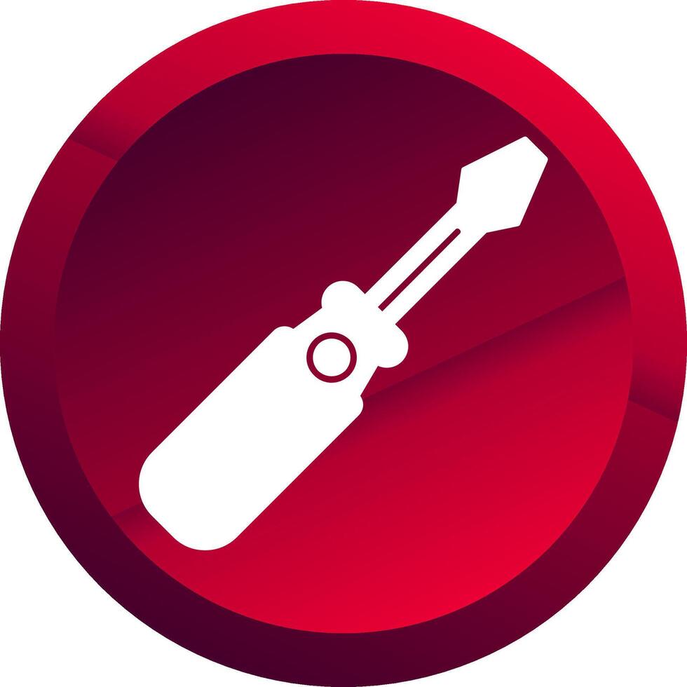 Screwdrive Glyph Button Icon vector