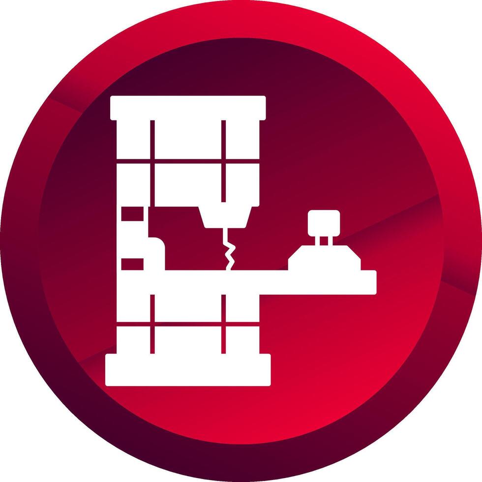 Band Saw Glyph Button Icon vector