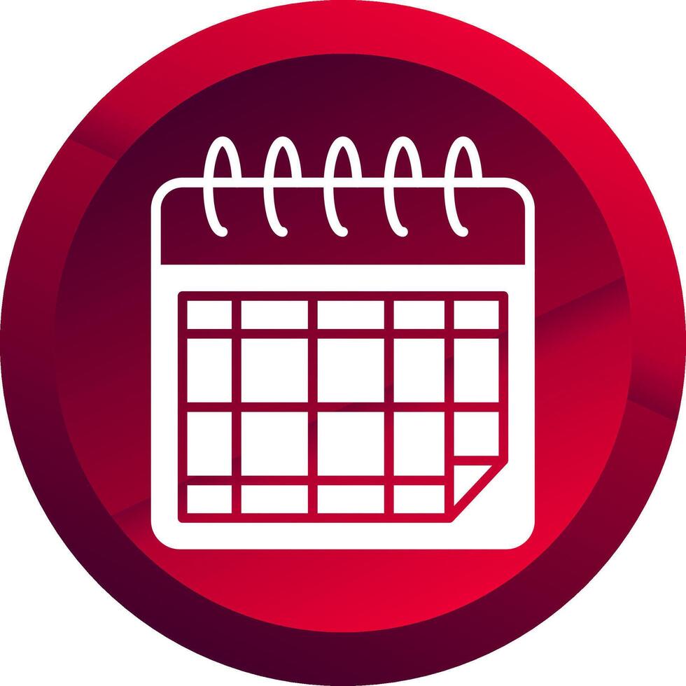 Calendar Glyph Button Icon vector