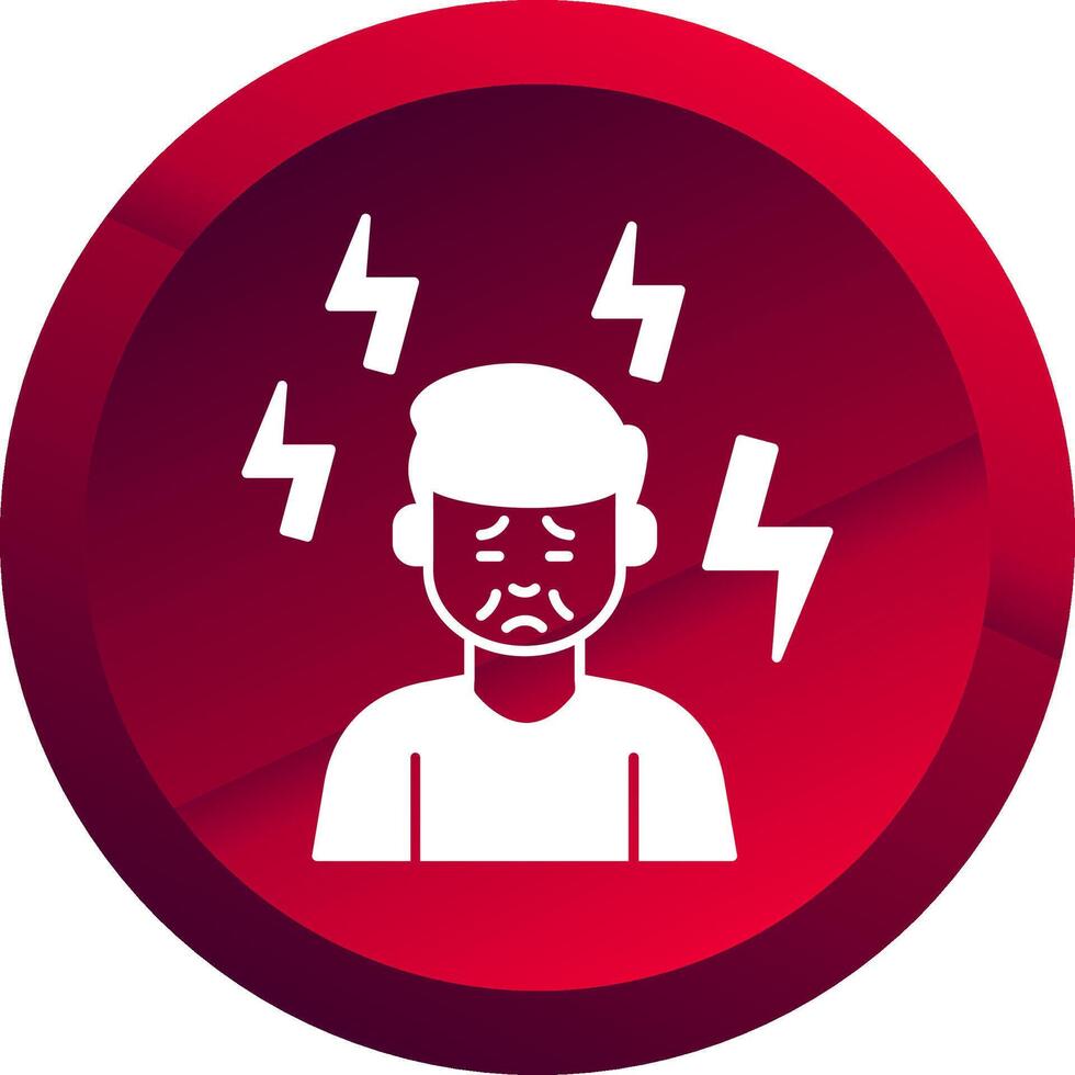 Depression Glyph Button Icon vector
