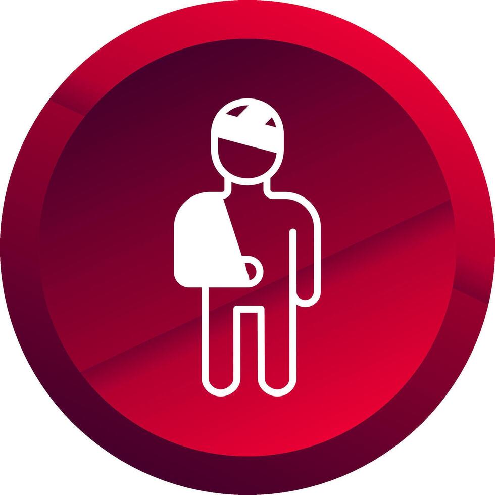 Injury Glyph Button Icon vector