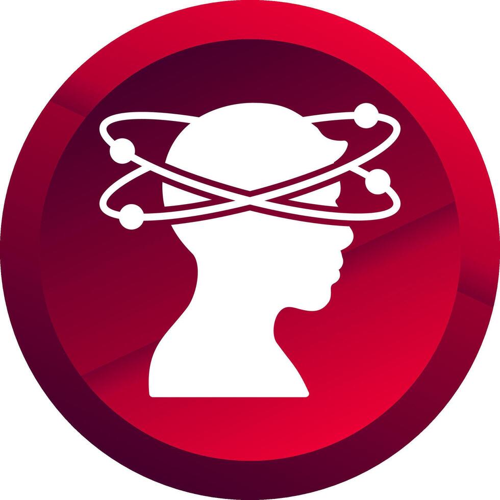 Dizziness Glyph Button Icon vector