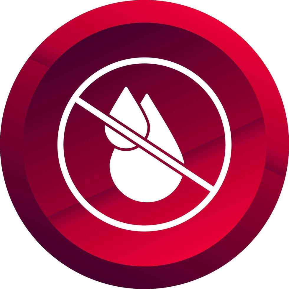 No Potable Glyph Button Icon vector