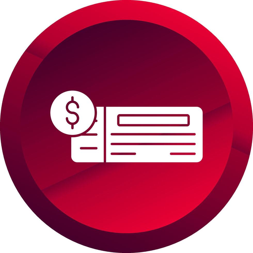 Checkbook Glyph Button Icon vector
