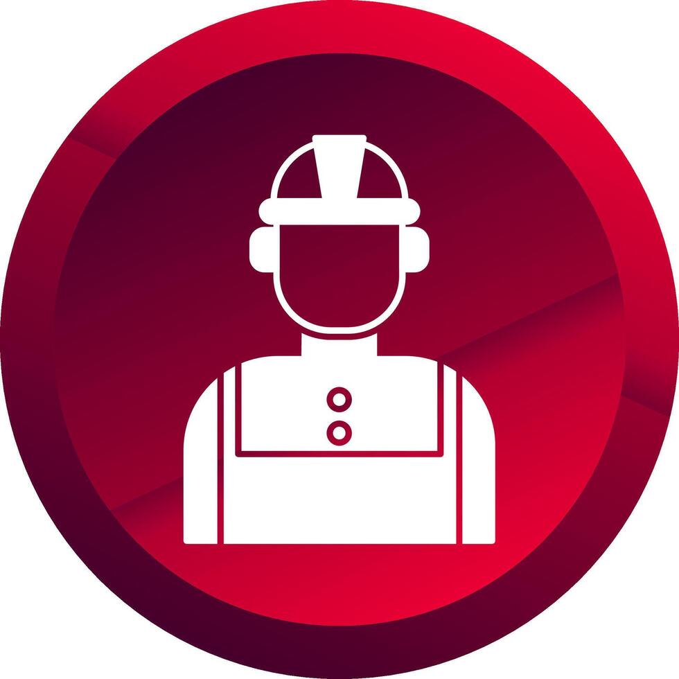 Technician Glyph Button Icon vector
