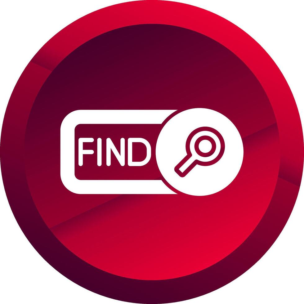 Find Glyph Button Icon vector
