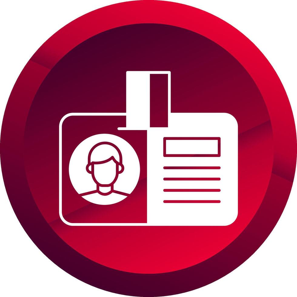 Id Card Glyph Button Icon vector