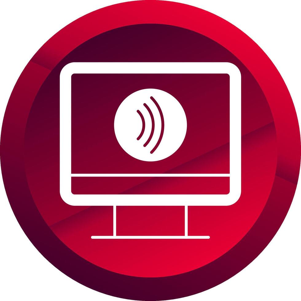 Tap To Pay Glyph Button Icon vector