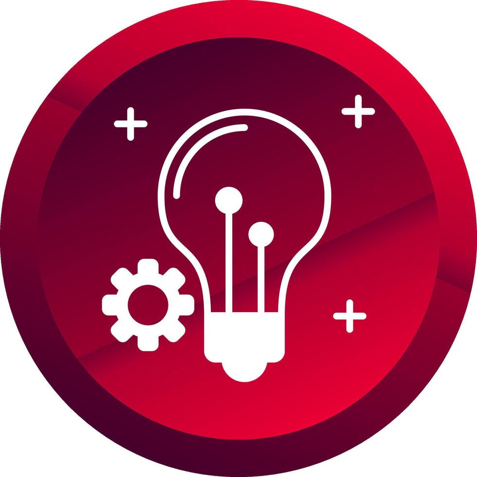 Innovation Glyph Button Icon vector