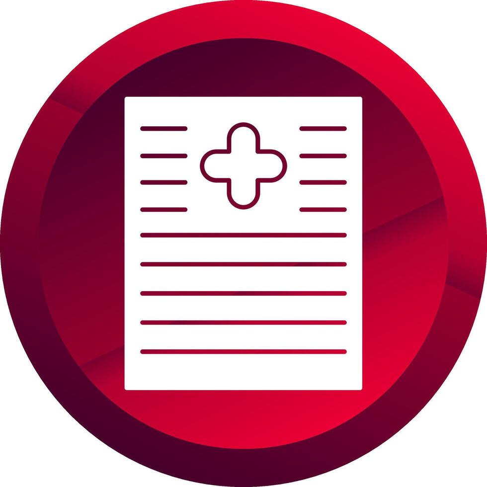 Medical Report Glyph Button Icon vector
