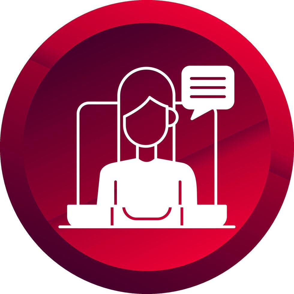 Virtual Meeting Glyph Button Icon vector
