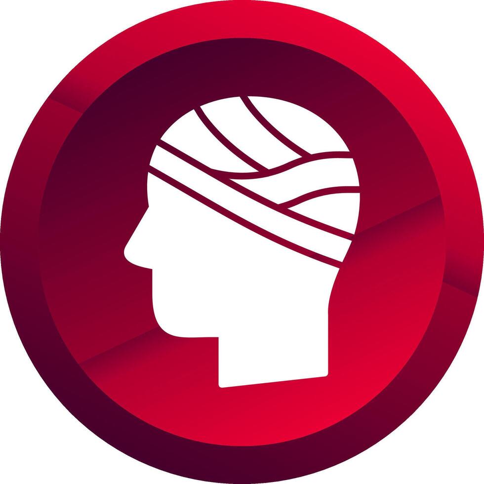 Head Glyph Button Icon vector