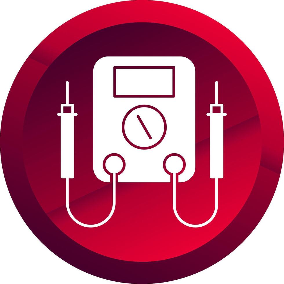 Multimeter Glyph Button Icon vector