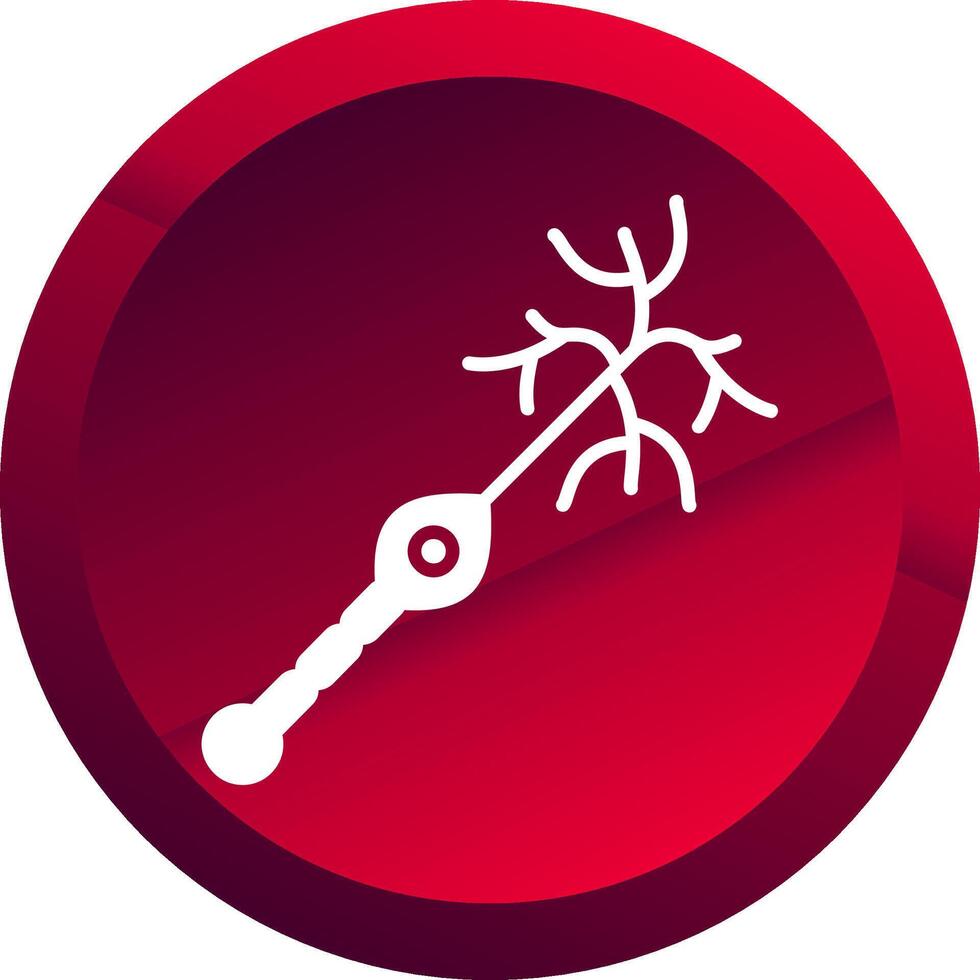 Unipolar Neuron Glyph Button Icon vector