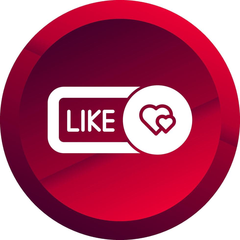 Like Glyph Button Icon vector