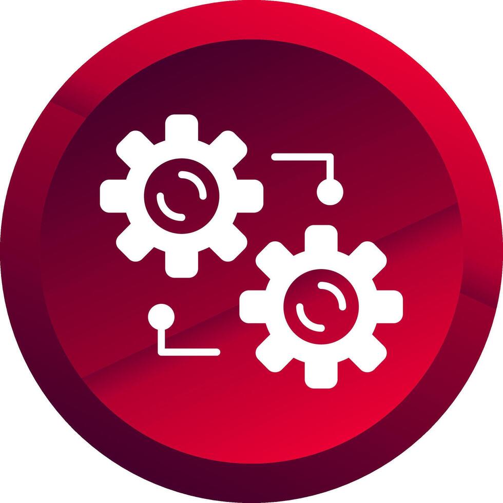 Integration Glyph Button Icon vector