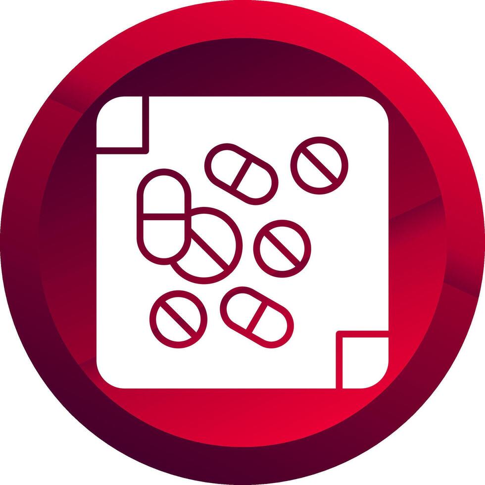 Medicine Glyph Button Icon vector