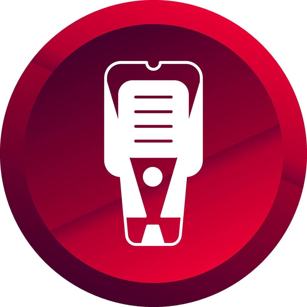 Stud Finder Glyph Button Icon vector