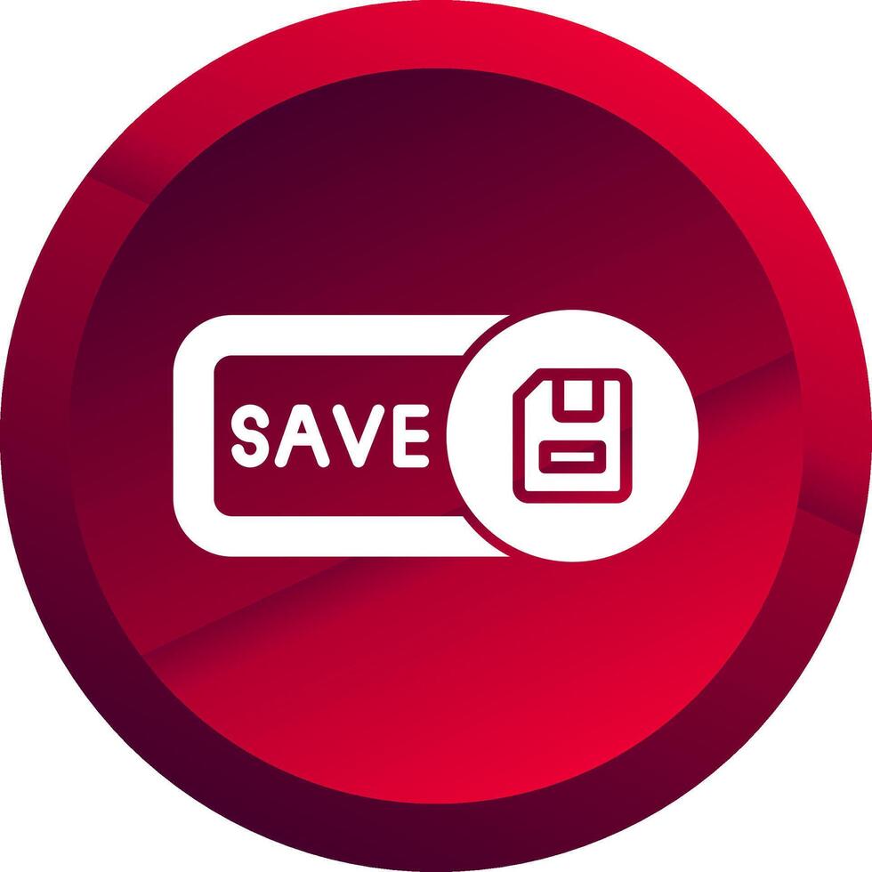 Save Glyph Button Icon vector