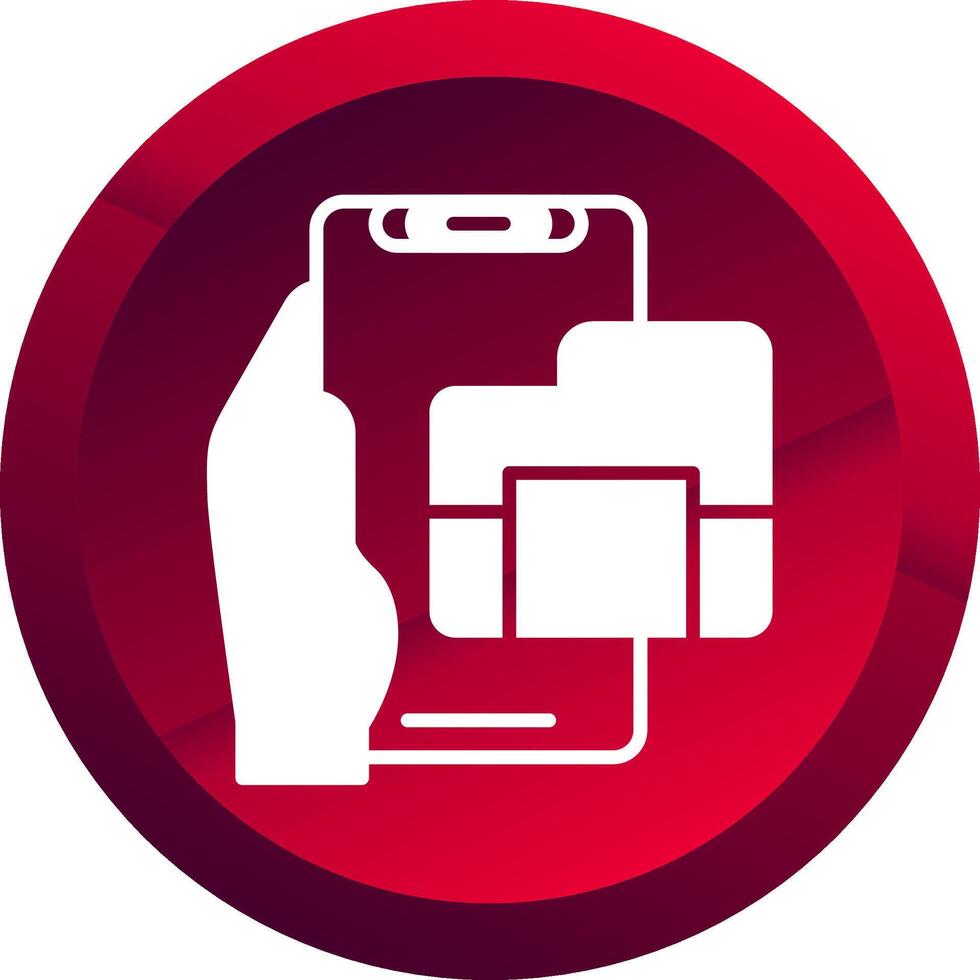 Folder Glyph Button Icon vector