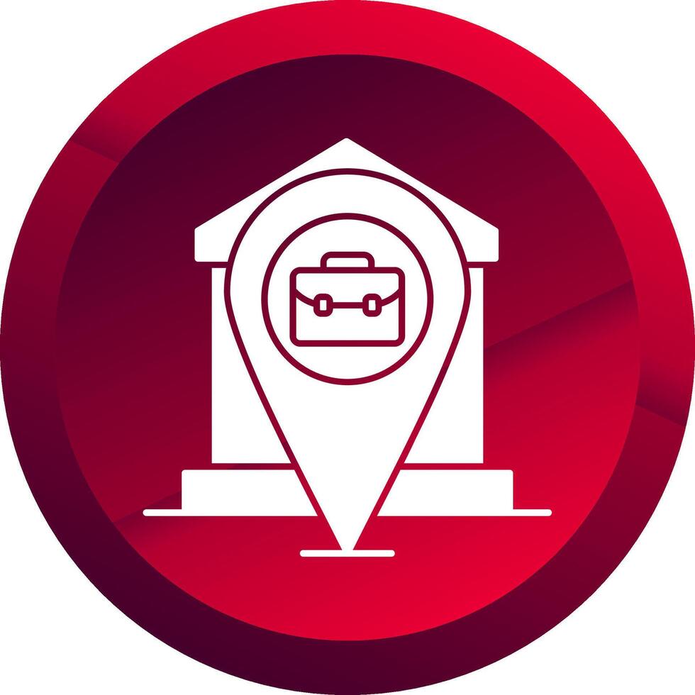 Remote Working Glyph Button Icon vector