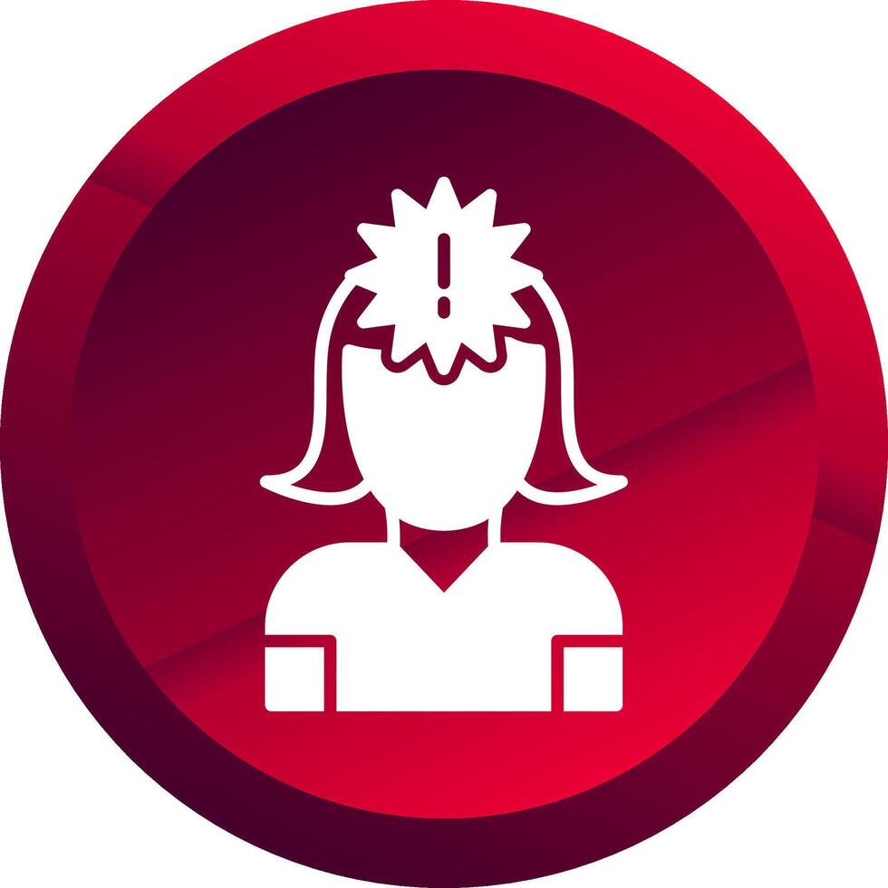 Panic Glyph Button Icon vector