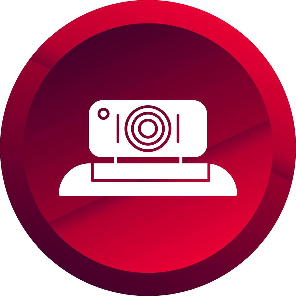 Webcam Glyph Button Icon vector