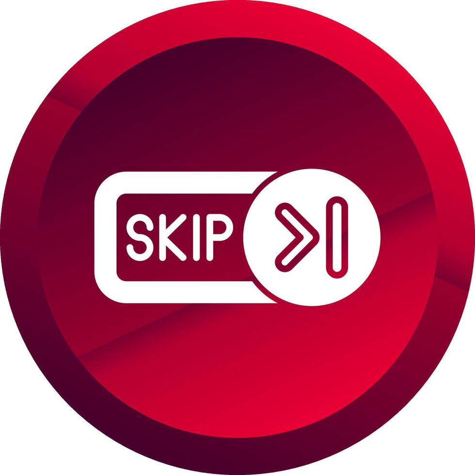 Skip Glyph Button Icon vector