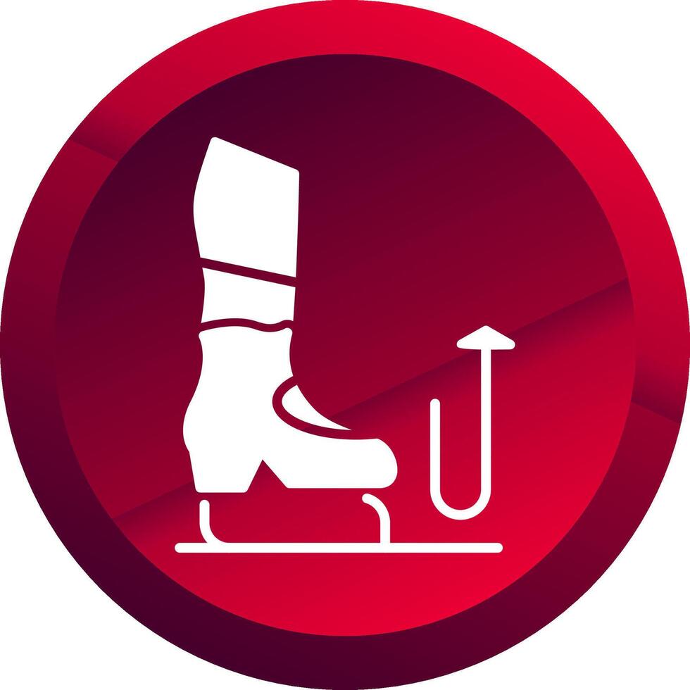 Stomp Glyph Button Icon vector