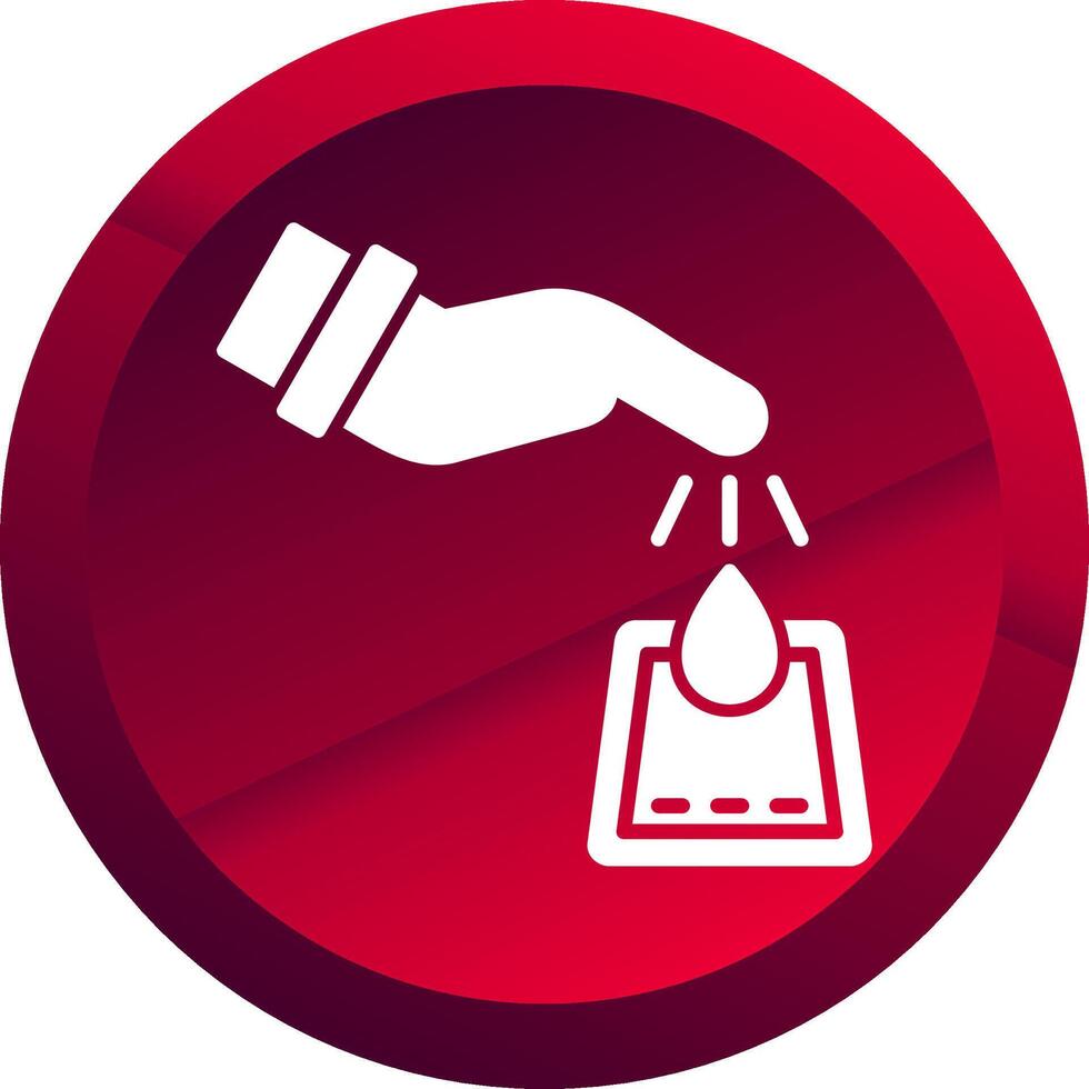 Diabetes Glyph Button Icon vector