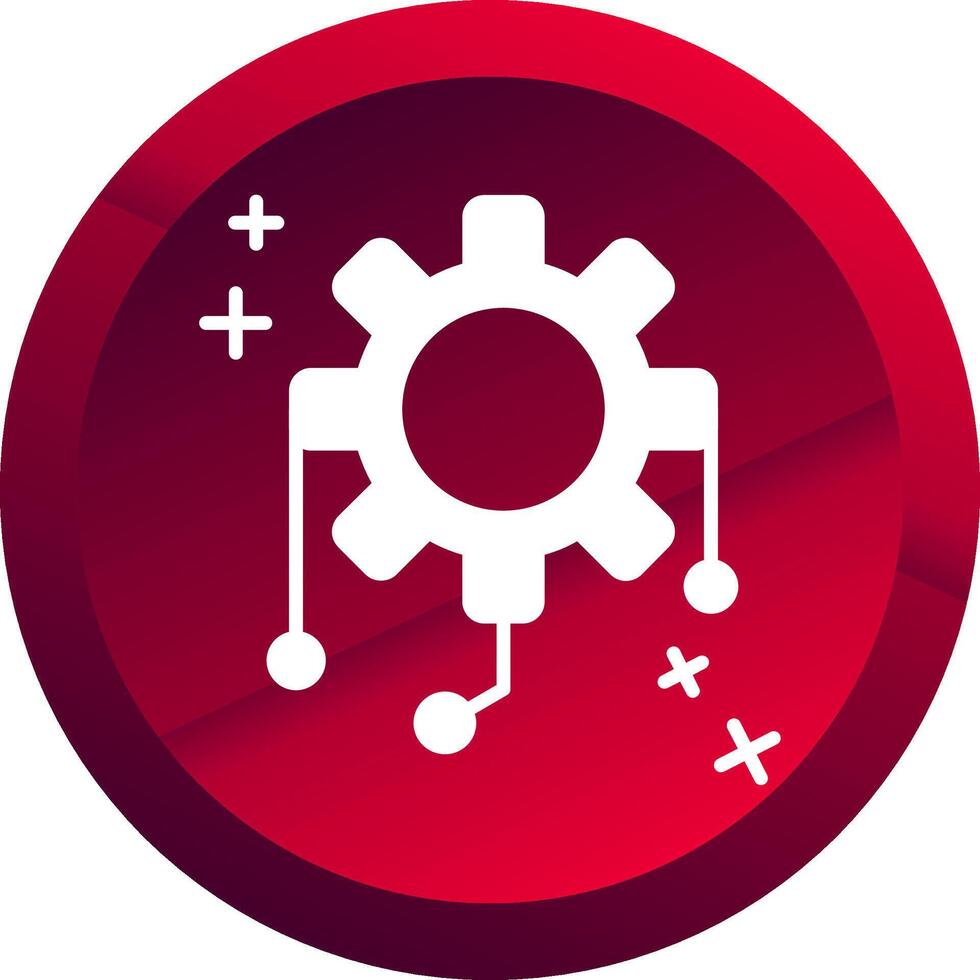 Integration Glyph Button Icon vector