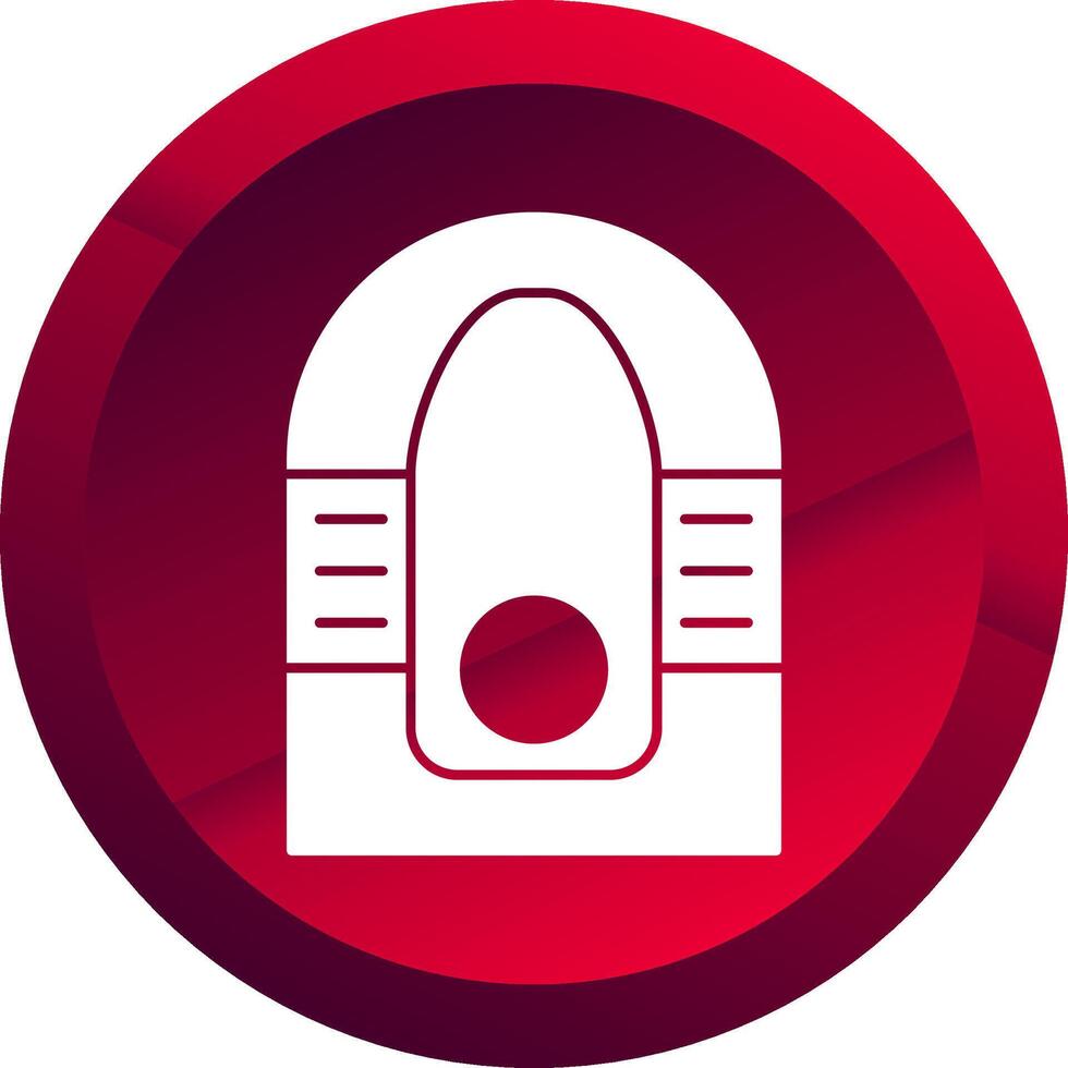Portable Toilet Glyph Button Icon vector