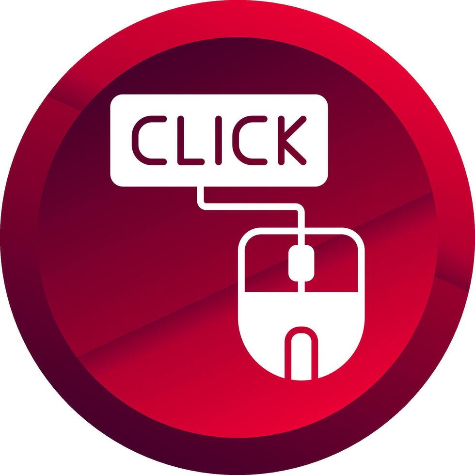 Click Glyph Button Icon vector