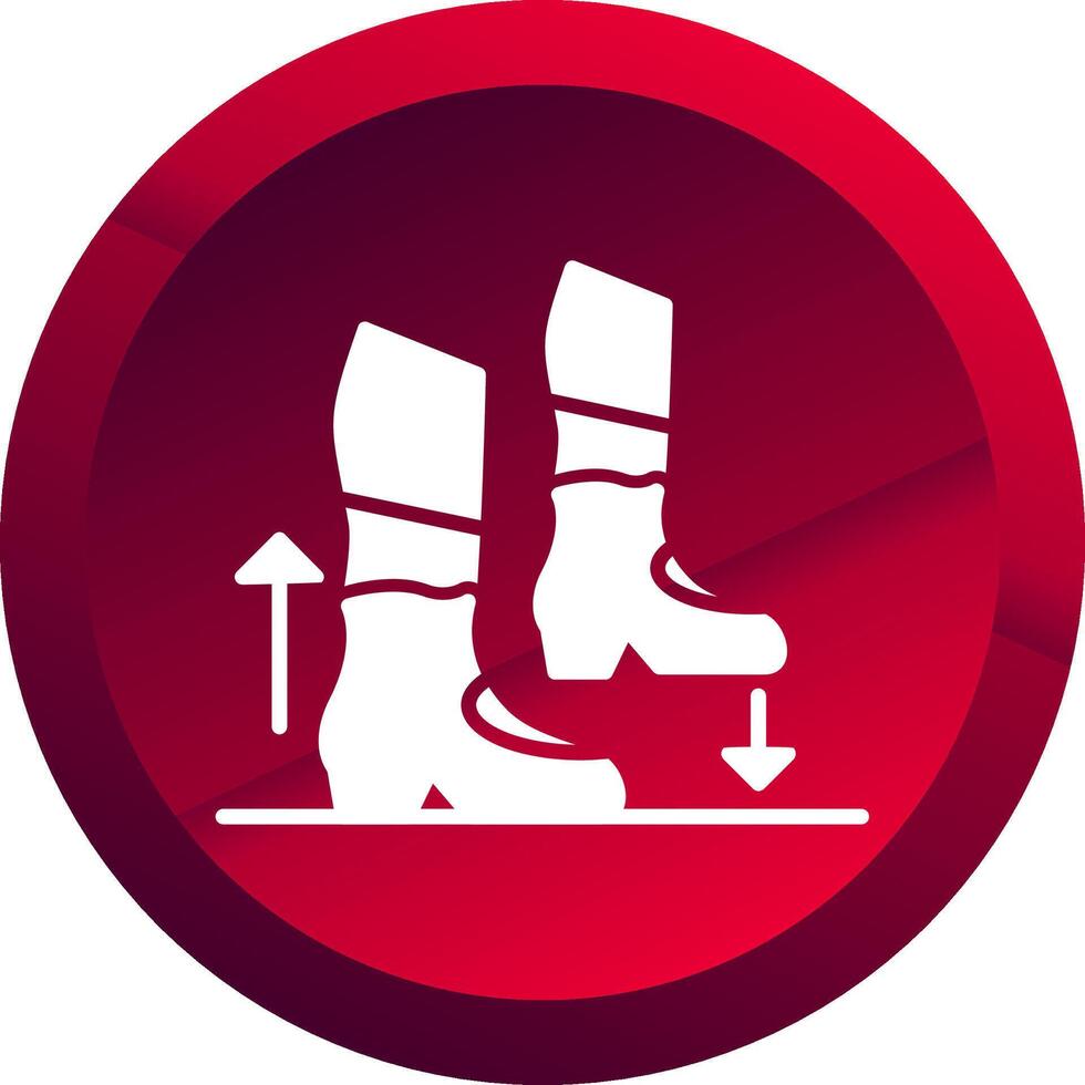 Step Glyph Button Icon vector