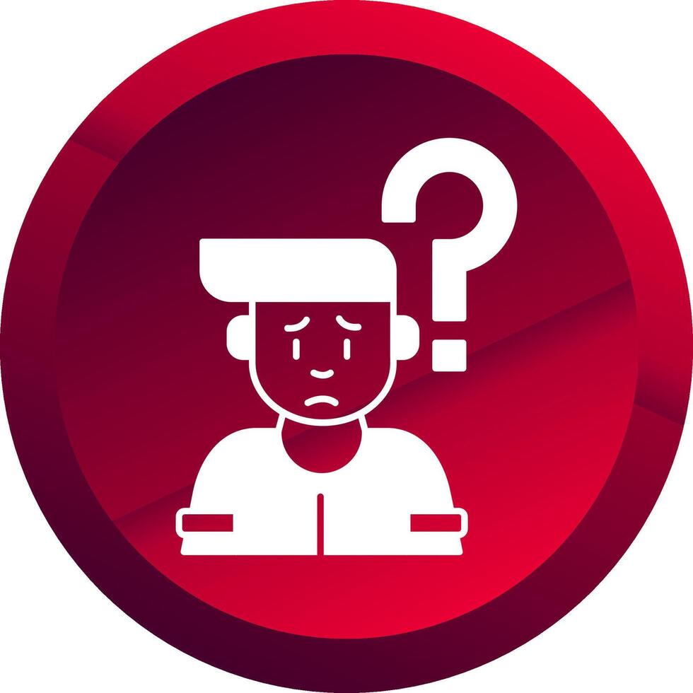 Confusion Glyph Button Icon vector