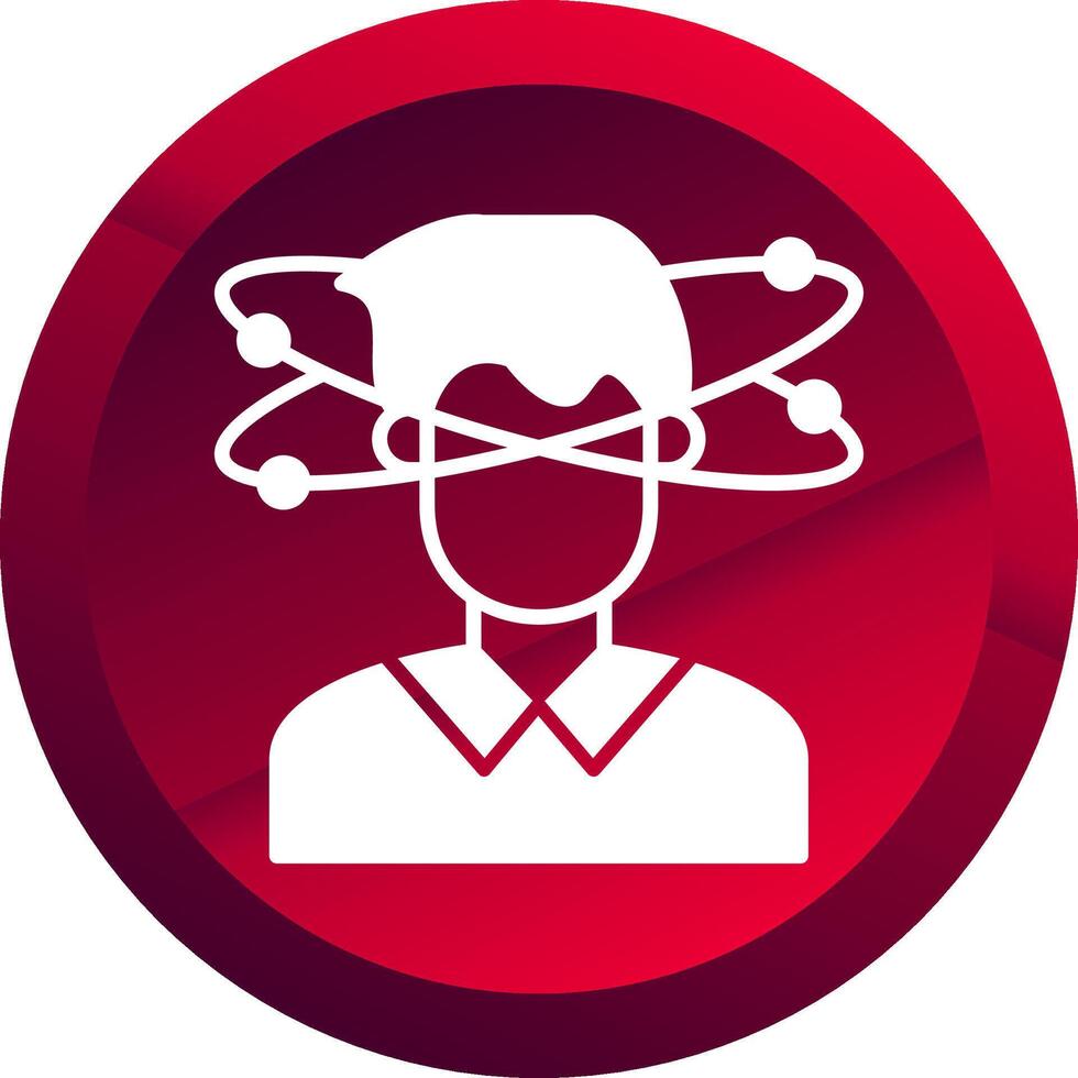Dizziness Glyph Button Icon vector