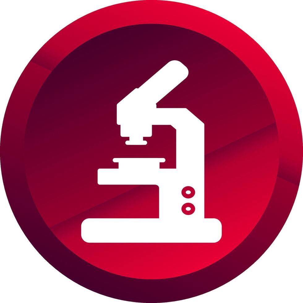 Microscope Glyph Button Icon vector
