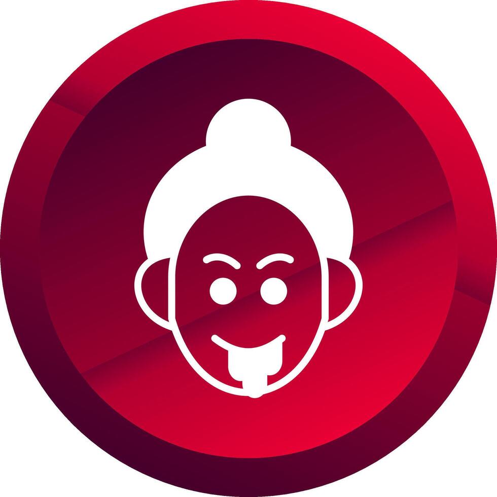Drooling Glyph Button Icon vector