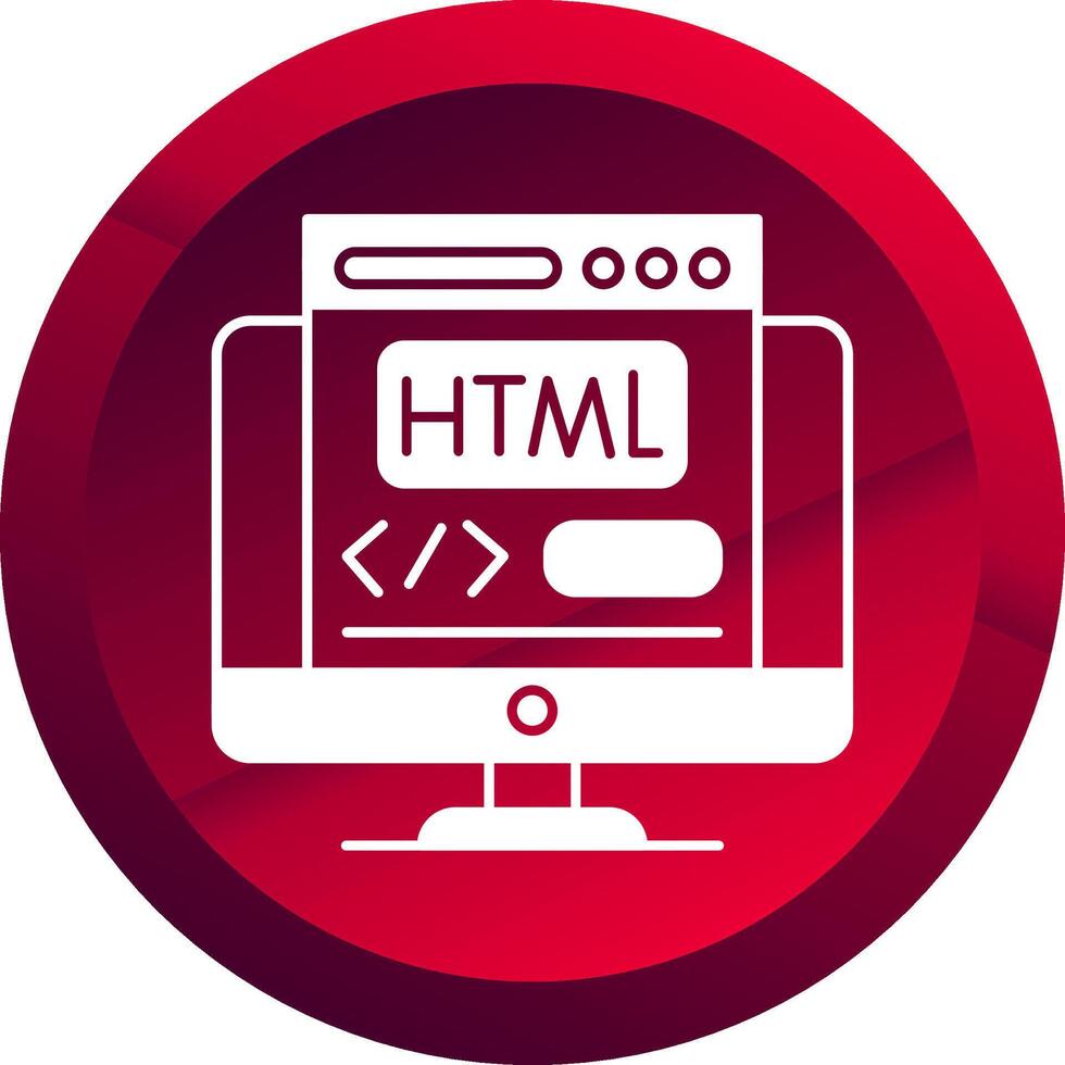 Html Glyph Button Icon vector