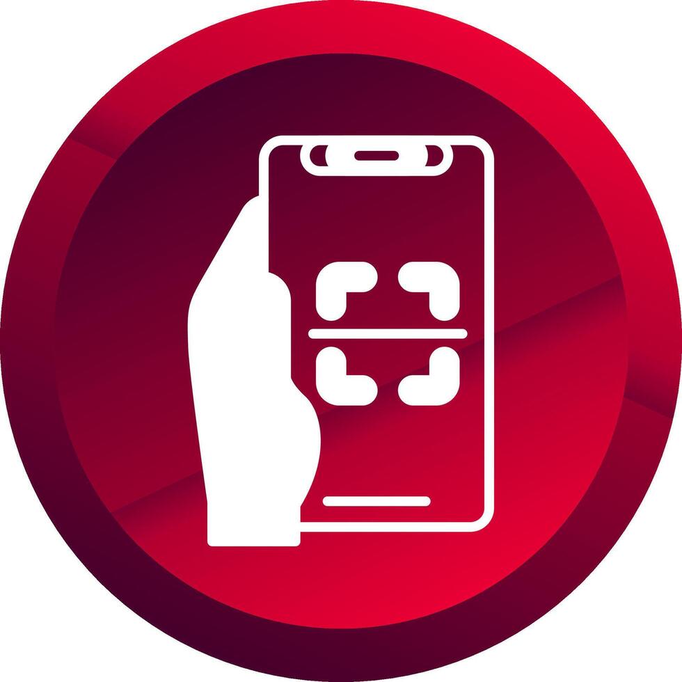 Scanner Glyph Button Icon vector
