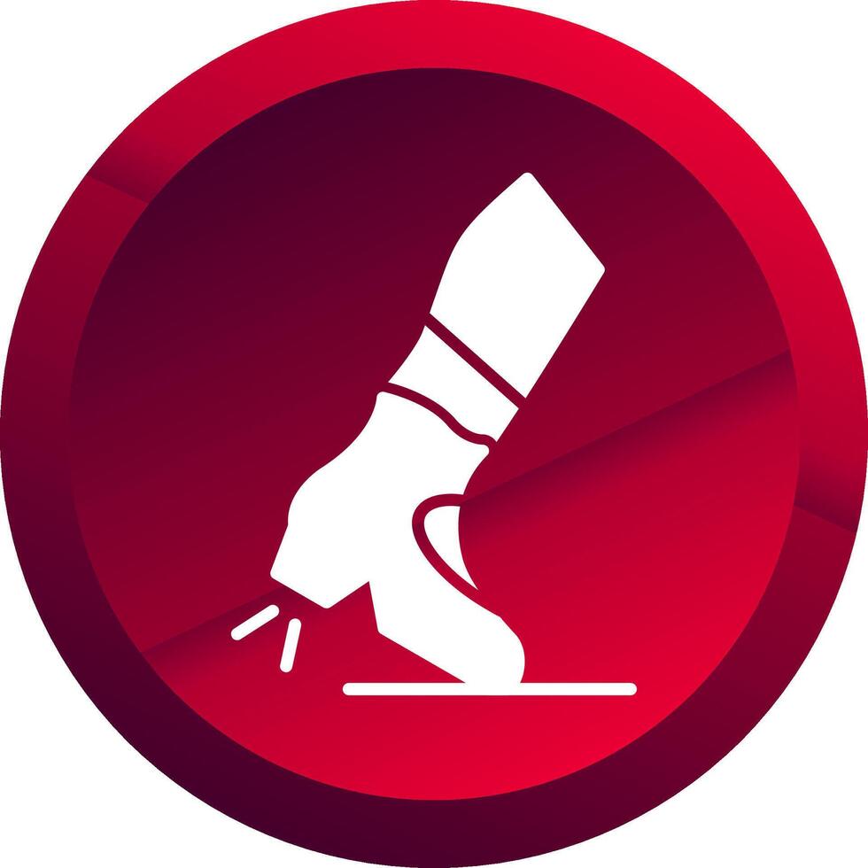 Flamenco Tap Glyph Button Icon vector